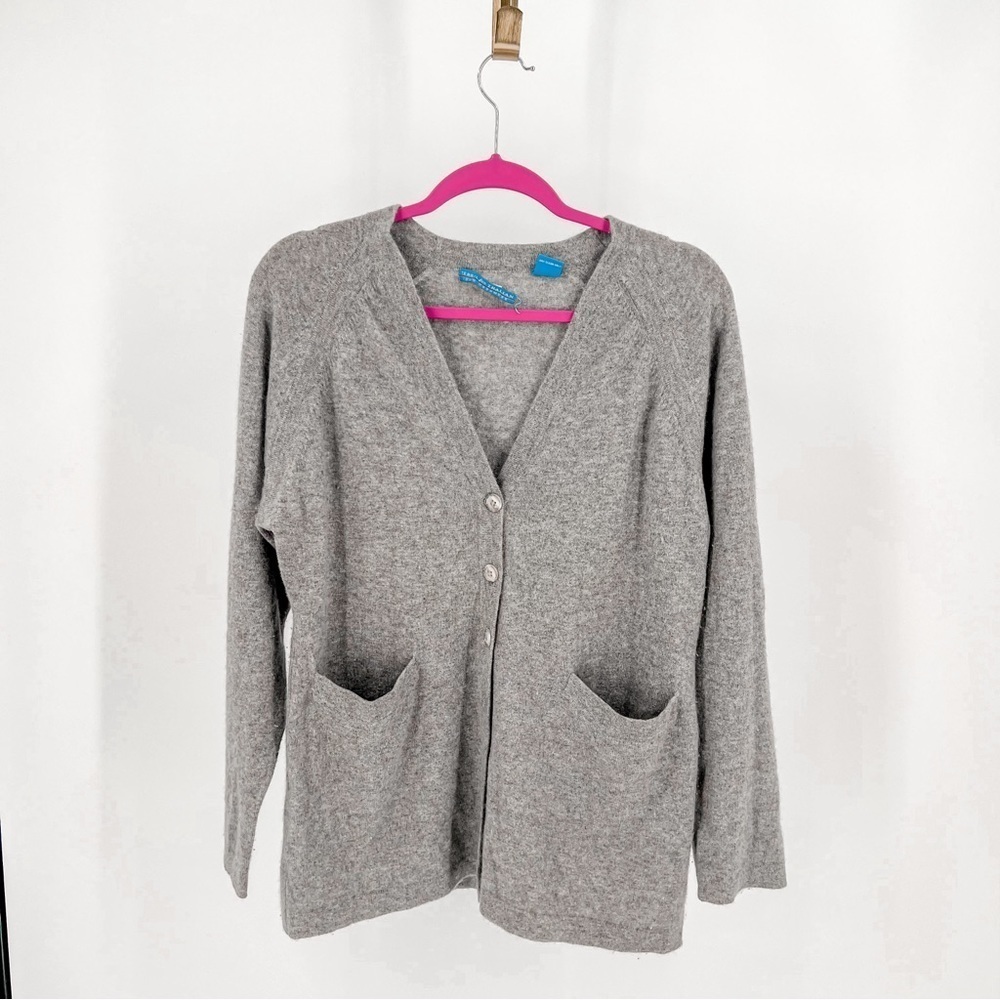 Terryl for Thalian gray cashmere cardigan